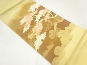 風景模様織出し袋帯